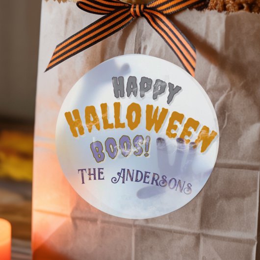 Halloween Ghost Spooky Horror Spirit Waterverf Ronde Sticker