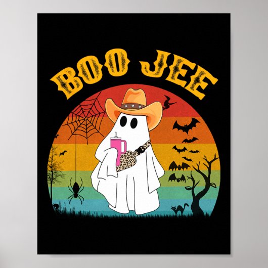 Halloween Ghost Spooky Kostuum Boo Jee Ghost Met Poster (Voorkant)