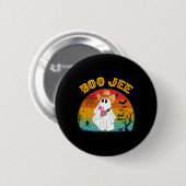 Halloween Ghost Spooky Kostuum Boo Jee Ghost Met Ronde Button 5,7 Cm (Voorkant /achterkant)