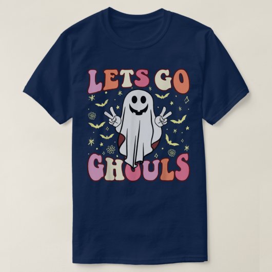 Halloween Ghost Spooky Lets Go Ghouls Season 2022 T-shirt (Design voorkant)