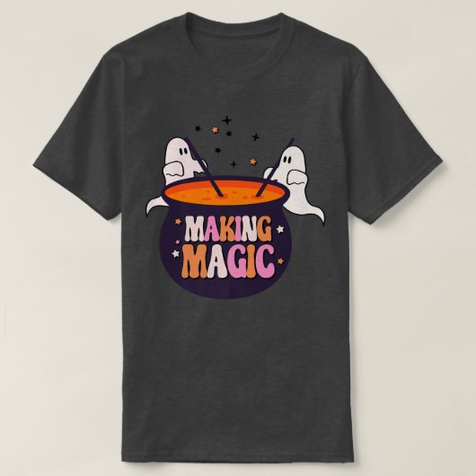Halloween Ghost Spooky Making Magic Witch Halowee T-shirt (Design voorkant)