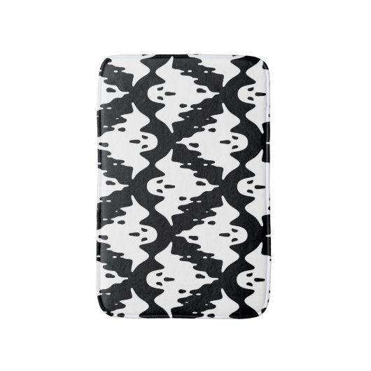 Halloween Ghost Spooky Naadloos Patroon Badmat (Voorkant Verticaal)