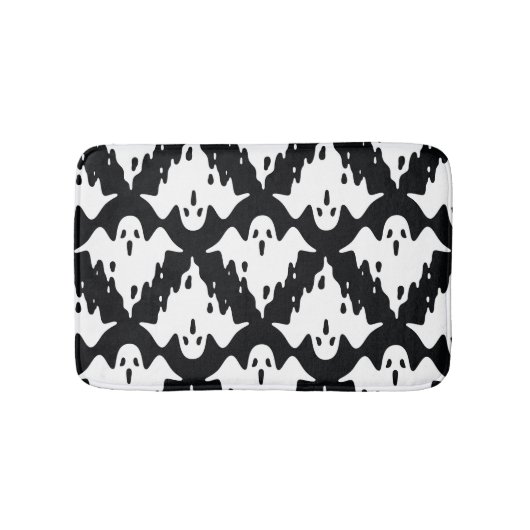 Halloween Ghost Spooky Naadloos Patroon Badmat (Voorkant)