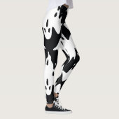 Halloween Ghost Spooky Naadloos Patroon Leggings (Rechts)