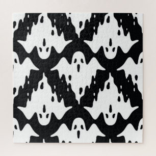 Halloween Ghost Spooky Naadloos Patroon Legpuzzel