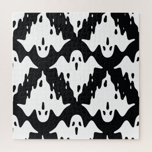 Halloween Ghost Spooky Naadloos Patroon Legpuzzel (Verticaal)