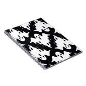 Halloween Ghost Spooky Naadloos Patroon Notitieboek (Rechterzijde)