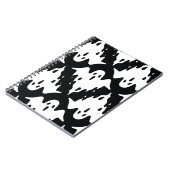 Halloween Ghost Spooky Naadloos Patroon Notitieboek (Linkerzijde)