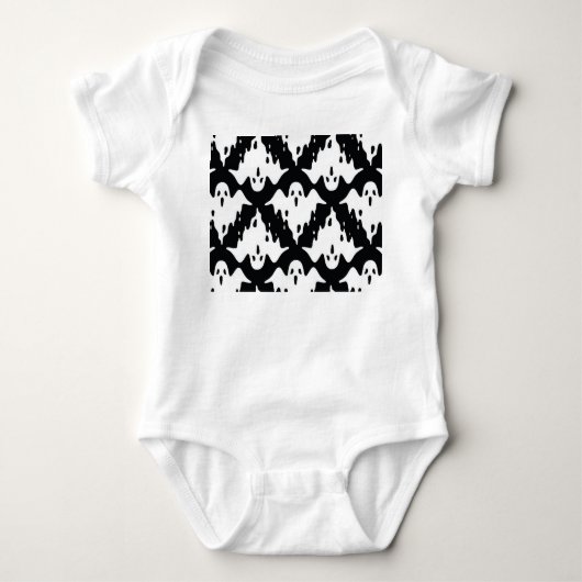 Halloween Ghost Spooky Naadloos Patroon Romper (Voorkant)