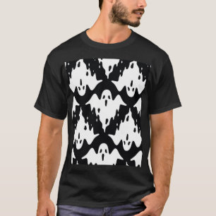 Halloween Ghost Spooky Naadloos Patroon T-shirt