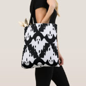 Halloween Ghost Spooky Naadloos Patroon Tote Bag (Dichtbij)