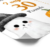 Halloween Ghost Spooky One Birthday Milestone Poster (Hoek)