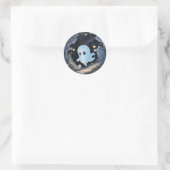 Halloween Ghost - Spooky Schattige Ghost Kostuum Ronde Sticker (Tas)