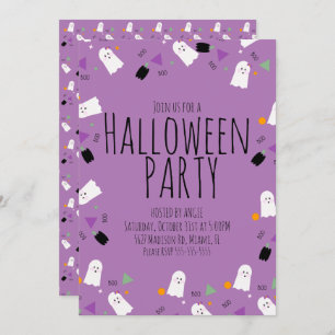 Halloween Ghost Sprinkles Birthday Party Event Kaart