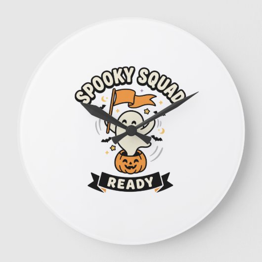 Halloween Ghost Squad Grote Klok (Voorkant)