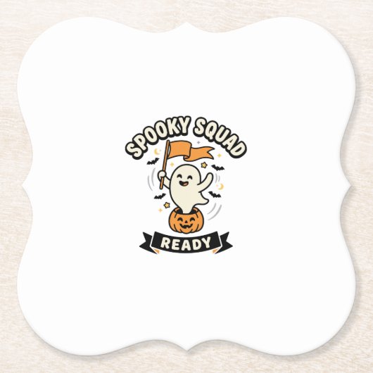 Halloween Ghost Squad Kartonnen Onderzetters (Voorkant)