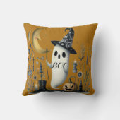 Halloween Ghost Sterrennacht Halve Maan Jack Kussen (Achterkant)