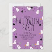 Halloween Ghost Strooisel Verjaardagsfeest Kaart (Voorkant)