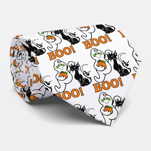 Halloween Ghost Stropdas (Opgerold)