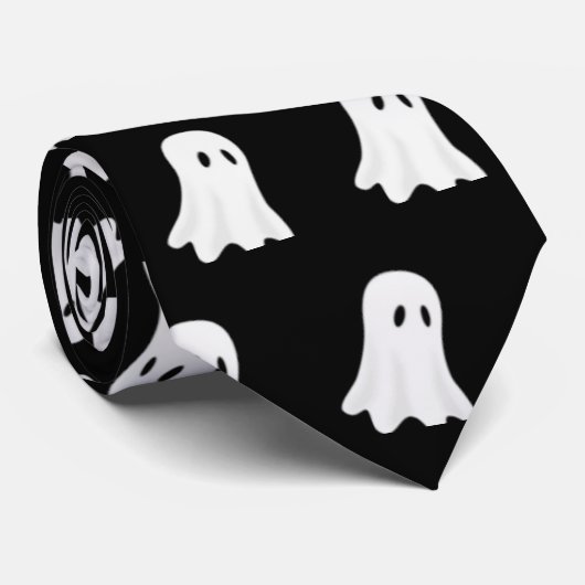 Halloween Ghost Stropdas (Opgerold)