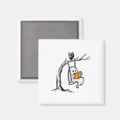 Halloween Ghost Swing Lezen Kostuum Vrouwen Magneet (Voorkant / Achterkant)