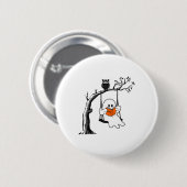 Halloween Ghost Swing Lezen  Kostuum Vrouwen Ronde Button 5,7 Cm (Voorkant /achterkant)