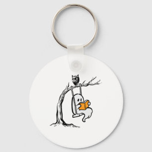 Halloween Ghost Swing Lezen  Kostuum Vrouwen Sleutelhanger