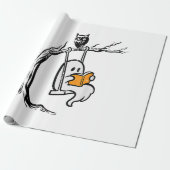 Halloween Ghost Swing Reading Cadeaupapier (Uitgerold)