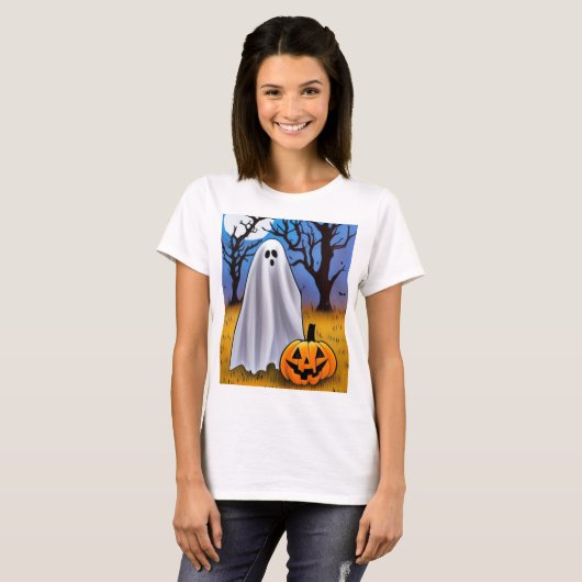 Halloween Ghost T-shirt (Voorkant volledig)
