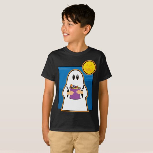 Halloween Ghost T-shirt (Voorkant volledig)