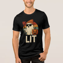 Halloween Ghost T-shirt aangestoken