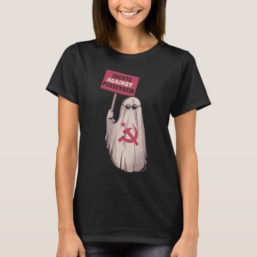 Halloween Ghost tegen POST Cute Cr T-shirt (Voorkant)