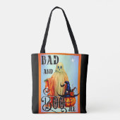 Halloween Ghost Theme Canvas tas (Achterkant)