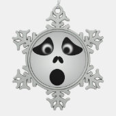 HALLOWEEN GHOST TIN SNEEUWVLOK ORNAMENT (Voorkant)