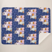 Halloween Ghost Trio van Forest Friends Sherpa Deken (Voorkant (horizontaal))