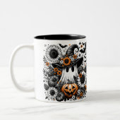 Halloween Ghost Tweekleurige Koffiemok (Links)