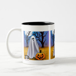 Halloween Ghost Tweekleurige Koffiemok