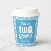 Halloween Ghost Two Spooky Boy 2e Verjaardag Papieren Bekers (Achterkant)