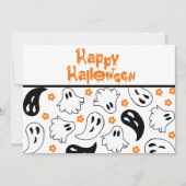 Halloween Ghost Typography Quote Flat Greeting Kaart (Voorkant)