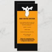 Halloween Ghost-uitnodiging Kaart (Voorkant / Achterkant)