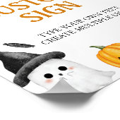 Halloween Ghost Verjaardag Party Tafel Teken Poster (Hoek)
