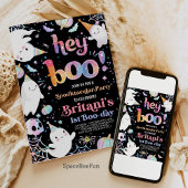 Halloween Ghost Verjaardag Uitnodiging Feest Hey B