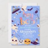 Halloween Ghost Verjaardag Uitnodiging Feest Hey B (Voorkant)