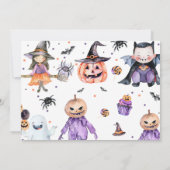 Halloween Ghost Verjaardagsfeest Foto Bedankkaart (Achterkant)