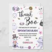 Halloween Ghost verjaardagsfeestje Bedankkaart (Voorkant)