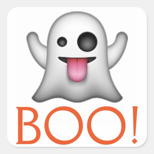 Halloween Ghost Vierkante Sticker (Voorkant)