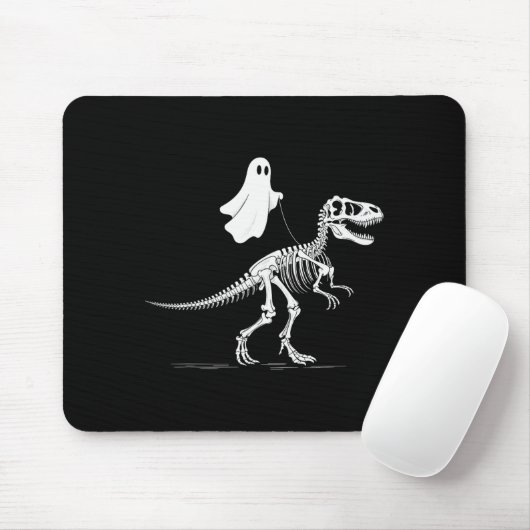 Halloween Ghost Walking Dinosaur Skeleton T Rex Fu Muismat (Met muis)
