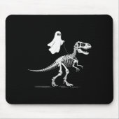 Halloween Ghost Walking Dinosaur Skeleton T Rex Fu Muismat (Voorkant)