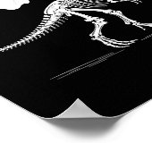Halloween Ghost Walking Dinosaur Skeleton T Rex Fu Poster (Hoek)