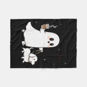 Halloween Ghost Walking Dog Soky Season Halloween  Fleece Deken (Voorkant (Horizontaal))